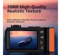 Caméra sans miroir 4K avec écran HD haute résolution 96 MP 3,5" Format vidéo H.264 et fonction zoom numérique 50x (Blanc)