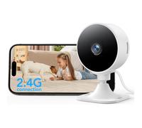Caméra Sécurité Intérieure 1080P WiFi 2,4GHz, Détection IA Mouvement/Son, Vision Nocturne, Audio Bidirectionnel, Cloud + SD