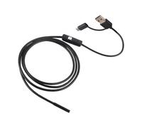 Caméra serpent avec lumière - Caméra d'inspection endoscopique USB | Endoscope industriel de 7 mm, endoscope HD étanche, interface de type C avec 6 lumières LED pour téléphone, ordinateur