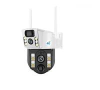 Caméra solaire 4G étanche avec détection de mouvement PIR, 4K 4MP, moniteur vidéo d'extérieur, protection de sécurité, prise en charge de la carte SIM 4G,Super HD(4MP 2K)