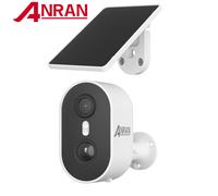 Caméra solaire ANRAN 2K 3MP 2,4 GHz sans fil WiFi, caméras de sécurité pour la maison et l'extérieur, détection PIR, vision nocturne couleur, alarme locale 1pc Camera