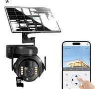 Caméra solaire d'extérieur, résolution 8MP, connectivité 4G, 8MP Ajouter 64G, prise UE