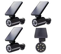 Caméra solaire factice, LED clignotante, détecteur de mouvement, éclairage LED, autocollant, SOL1801S, 4 pièces