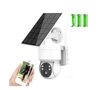 Caméra solaire HD sans fil caméra IP PTZ avec panneau solaire et batterie Rechargeable caméra de sécurité de Surveillance vidéo CCTV 4MP(Wifi Camera Only)