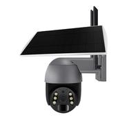 Caméra solaire WIFI - Caméra solaire de sécurité extérieure | Caméras de sécurité solaire 4K Caméra Wi-Fi extérieure, Pan Tilt 320 ° Caméra extérieure alimentée par batterie sans fil avec