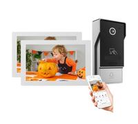 Caméra Sonnette Système D'interphone Vidéo Intelligent Tuya 7 Pouces 1080p WiFi avec Sonnette Filaire, Application/Mot De Passe/écran Tactile