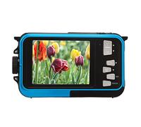 Caméra sous-Marine, Appareil Photo Numérique étanche Full HD 2,7 K 48 MP 10 Pieds, Caméra de Poche LCD Avant Arrière Double écran avec Zoom Numérique 16X pour la Plongée en Apnée, (Bleu)
