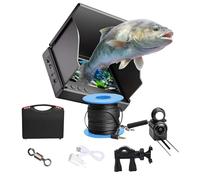 Camera sous Marine avec Sondeur, Sondeur étanche IP67 avec écran IPS HD de 4,3 Pouces et Câble de 30 Mètres pour la Pêche sur Glace, en Bateau, du Bord et en Kayak