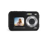 Caméra sous-marine étanche 48MP 4K avec zoom 16x et mise au point automatique Black