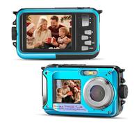 Caméra sous-marine, Full HD 2,7 K 24 MP étanche, appareil photo compact étanche 10 ft, zoom numérique 16x, appareil photo numérique anti-tremblement pour enfants, adolescents, débutants