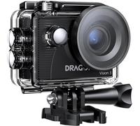 Caméra Sport,4K 30Fps 20Mp Action Caméra Sous-Marine Wifi Grand Angle 170° Avec Écran Ultra Hd De 2 Pouces,Télécommande 2.4G,Kit D'Accessoires De Montage Et 2 Batteries-Vision 3
