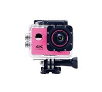 Caméra Sport 4K Etanche Slow Motion 16Mp Angle 170° Wi-Fi Rose + Kit de Fixation + SD 64Go