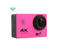 Caméra Sport 4K Étanche Slow Motion 16Mp Angle 170° Wi-Fi Rose + Kit de Fixation + SD 8Go YONIS
