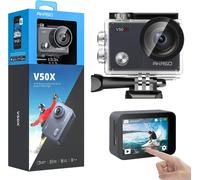 Caméra Sport 4K Etanche WiFi Action Caméra Sportive Ultra Full HD Stabilisateur avec Télécommande Écran Tactile 30fps Angle Réglable 131 Pieds sous Marine 2 Batteries Kit d'Accessoires ¿ V50X.[G41]