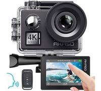 Caméra sport AKASO 4K 60fps Commande vocale Etanche Zoom x8 2 Batteries Noir Noir G