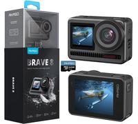 Caméra Sport AKASO Brave 8 Etanche 4k 48 Millions Pixels avec 64Go Carte mémoire Noir