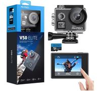 Caméra Sport AKASO V50 ELite Etanche 4K-60fps 20 Millions Pixels avec Carte Mémoire Extreme 64Go Noir