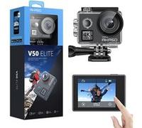 Caméra Sport Akaso V50 Elite SE 4K 60FPS écran tactile WIFI étanche 131 Pieds Télécommande Commande Vocale 8X Zoom Noir Noir G