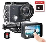 Caméra Sport AKASO V50X SE 4K30FPS 20MP WiFi 4X Zoom Écran Tactile Support External Mic Avec 32Go Carte mémoire Noir Noir