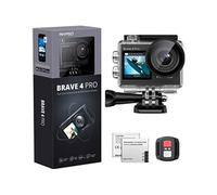 Caméra Sport Brave 4 Pro SE 4K 20MP étanche 40M 5X Zoom Deux Ecrans Support External Mic WiFi EIS 2.0 Noir