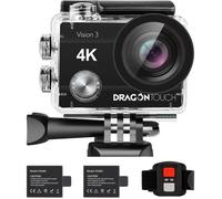 Caméra Sport Dragon Touch Vision 3 Etanche 4K 16 Millions Pixels avec asccessoires universels pour caméra Sport 60 en 1