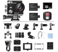 Caméra Sport Dragon Touch Vision 3 Etanche 4K 16 Millions Pixels avec Carte Mémoire Extreme 32Go Noir