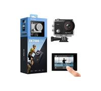 Caméra Sport EK7000 PRO SE 4K30FPS 20MP Ecran LCD Tactile 170° Angle Réglable Caméra Sportive étanche 40M Noir