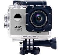 Caméra Sport Étanche Résolution 4K Slow Motion 16Mp Grand Angle 170° Argent + SD 16Go YONIS G