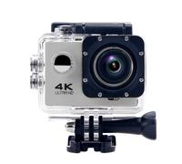Caméra Sport Étanche Résolution 4K Slow Motion 16Mp Grand Angle 170° Argent + SD 64Go YONIS