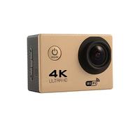 Caméra Sport Étanche Wifi 4K Slow Motion 16Mp Grand Angle 170° Vidéo Embarqué Or + SD 64Go YONIS