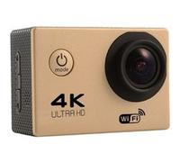 Caméra Sport Étanche Wifi 4K Slow Motion 16Mp Grand Angle 170° Vidéo Embarqué Or + SD 8Go YONIS G