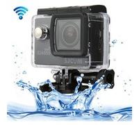 Caméra sport SJCAM SJ4000 WiFi Full HD 1080P 12MP Mécanisme d entraînement à vélo de plongée 30m voiture étanche DVR Sports DV avec étui étanche (noir) Noir