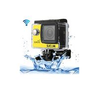 Coque et étui téléphone mobile GENERIQUE Caméra sport SJCAM SJ4000 WiFi Full HD 1080P 12MP Plongée Vélo Action Camera 30m Waterproof Car DVR Sports DV avec étui étanche (jaune)