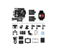 Caméra Sport Vision 3 WiFi 4K30FPS 16MP + Accessoires 7 in 1 Bundle Kits pour Camera sport Noir