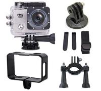 Caméra sportive + accessoires Full Hd Wifi 12Mpx Waterproof Widescreen Blanc