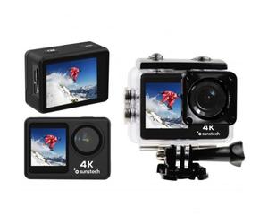 Caméra Sportive Sunstech Adventure 4K 16MP Étanche 30m WiFi Grand Angle 170° avec Écran LCD 2 et Accessoires Complets
