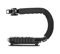 Camera Stabilizer Handle - Smooth Action Mount, Low Angle Handheld Grip, Stable Locking Photography Bracket, Non Slip C Shaped Video Rig Accessories Kit - for SLR Dv Vloggers Studio Filmmakers