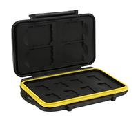 Camera Storage Card Case, Waterproof Memory Card Holder with 12 Slots for Micro SD and SD Cards, Durable ABS and TPR Protective Carrying Box with Locking System for Photographers a