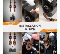 Camera Strap-Crazy Horse Art Classic Leather Head,1.5"" Woven Cotton Camera Strap.[L65]