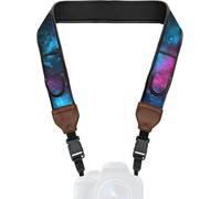 Camera Strap with Padded Storage Pouches - Compatible with Canon EOS, Nikon, Pentax and More - Galaxy