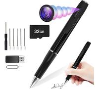 Caméra Stylo Espion Mini caméra Cachée avec Carte SD 32GB Caméra Mirco pour l'apprentissage à la Maison et en Classe