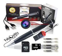 Caméra Stylo FabQuality Cachée 1080P HD Caméra Espion avec Enregistrement vidéo-Audio-Photographie-Enregistrement en Boucle