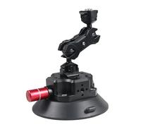 Camera Suction Cup Mount, Support de caméra d'action de Voiture à dégagement Rapide, Pompe à Main, Ventouse réglable à 360 ° 1/4 "3/8", Compatible for GoPro,Parts(4.5inch Black ComboF)