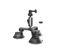 Camera Suction Cup Mount, Support de Voiture à Trois Bras, Triple Ventouse, Rotation à 360 °, for Pare-Brise, Compatible avec Gopro Hero, OSMO Action 4/3,Parts