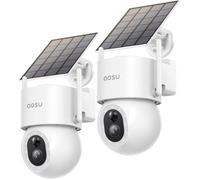 Caméra Surveillance aosu 3K 5MP WiFi Extérieur Solaire 360° PTZ Vision Nocturne