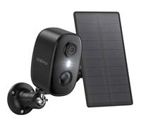Caméra surveillance sans fil 2K extérieur, batterie solaire rechargeable, détection de mouvement PIR, vision nocturne couleur