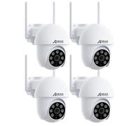 Caméra Surveillance WiFi - ANRAN P3-355° PTZ - Vision Nocturne & Détection de Mouvement PIR-Compatible avec Alexa-4P