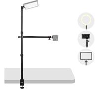 Camera Table Mount with Magic Arm and Ball Joint 1/4" Adjustable Light Bracket 13" to 35.4" Light Holder C-Clamp Table Clamp for Ring Light Live Stream - 3992