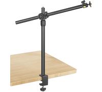 Camera Table Tripod, 31-57cm Adjustable Camera Table Stand, Light Tripod with Flexible Arm and 1/4"" Ball Head for Webcam Live Streaming