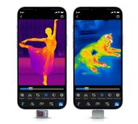 Caméra thermique Android P2, 512x384 Super IR résolution caméra infrarouge analyse PC, -20 à 600℃ ±1.5℃ PCB précision Camera thermique avec étui de protection 15x Zoom 25 Hz